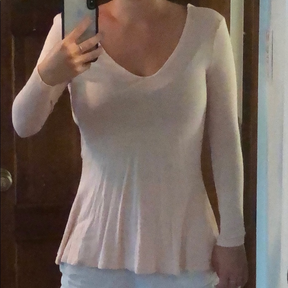 Tobi Long Sleeve Open Back Shirt